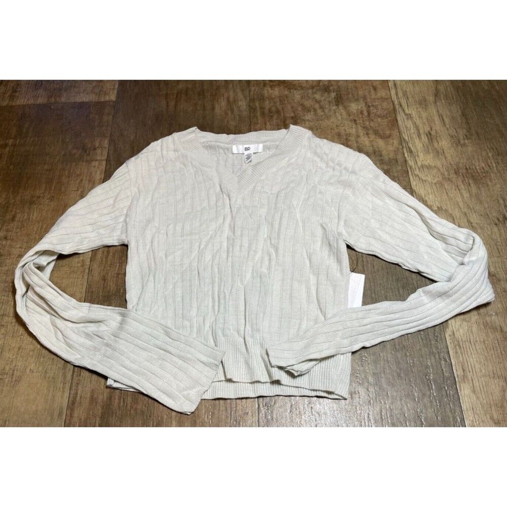 Nordstrom BP Sweater Top Womens XS Off White Long Sleeve